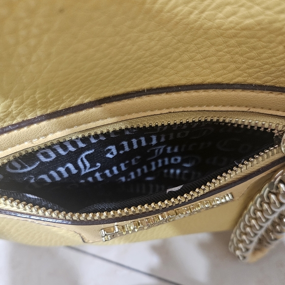 ✨️JUICY COUTURE YELLOW LEATHER ORIGINAL SATCHET PURSE✨️ OG JUICY COUTURE - Picture 2 of 11